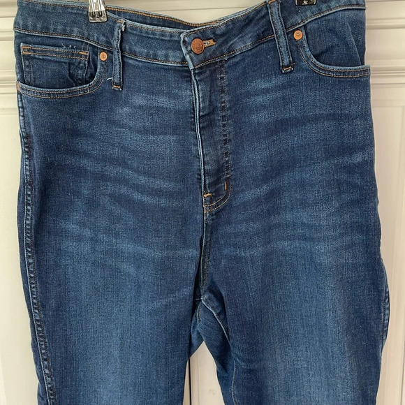 Madewell 10" High-Rise Skinny Jeans blue denim size 35 - Picture 3 of 16